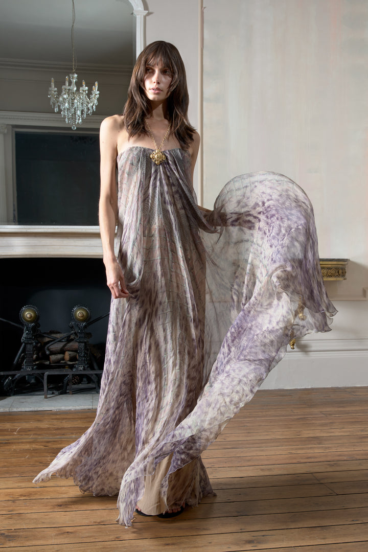 Alexander McQueen Layered Chiffon Evening Dress (AW 2004)