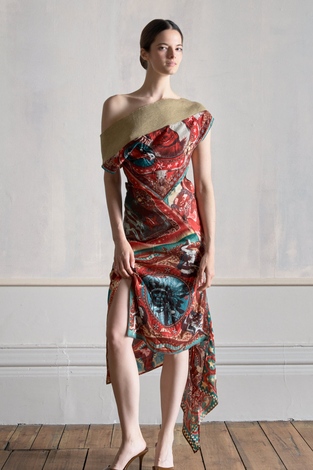 Jean Paul Gaultier Print Knit Dress (c. 1990s)