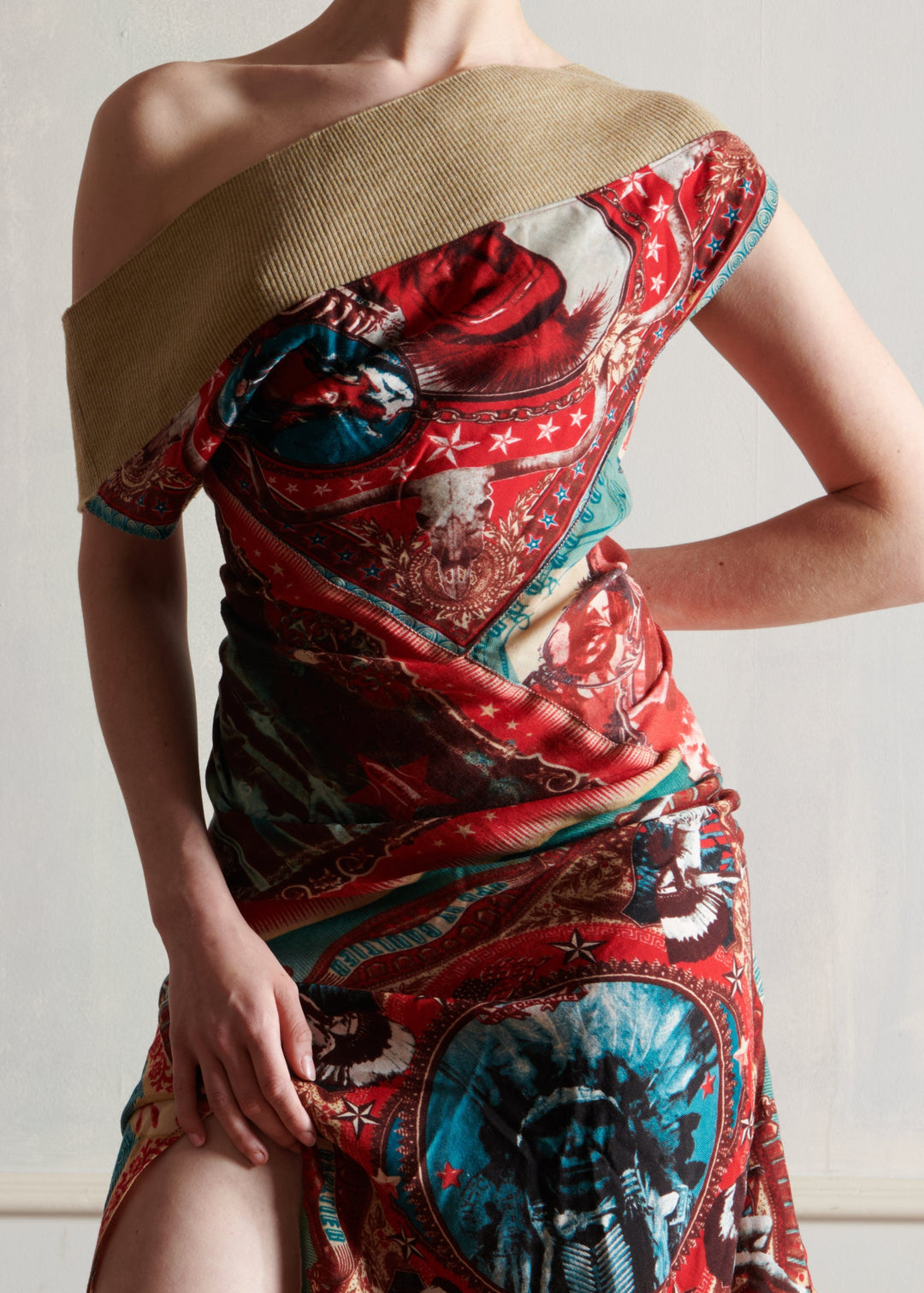 Jean Paul Gaultier Print Knit Dress (c. 1990s)