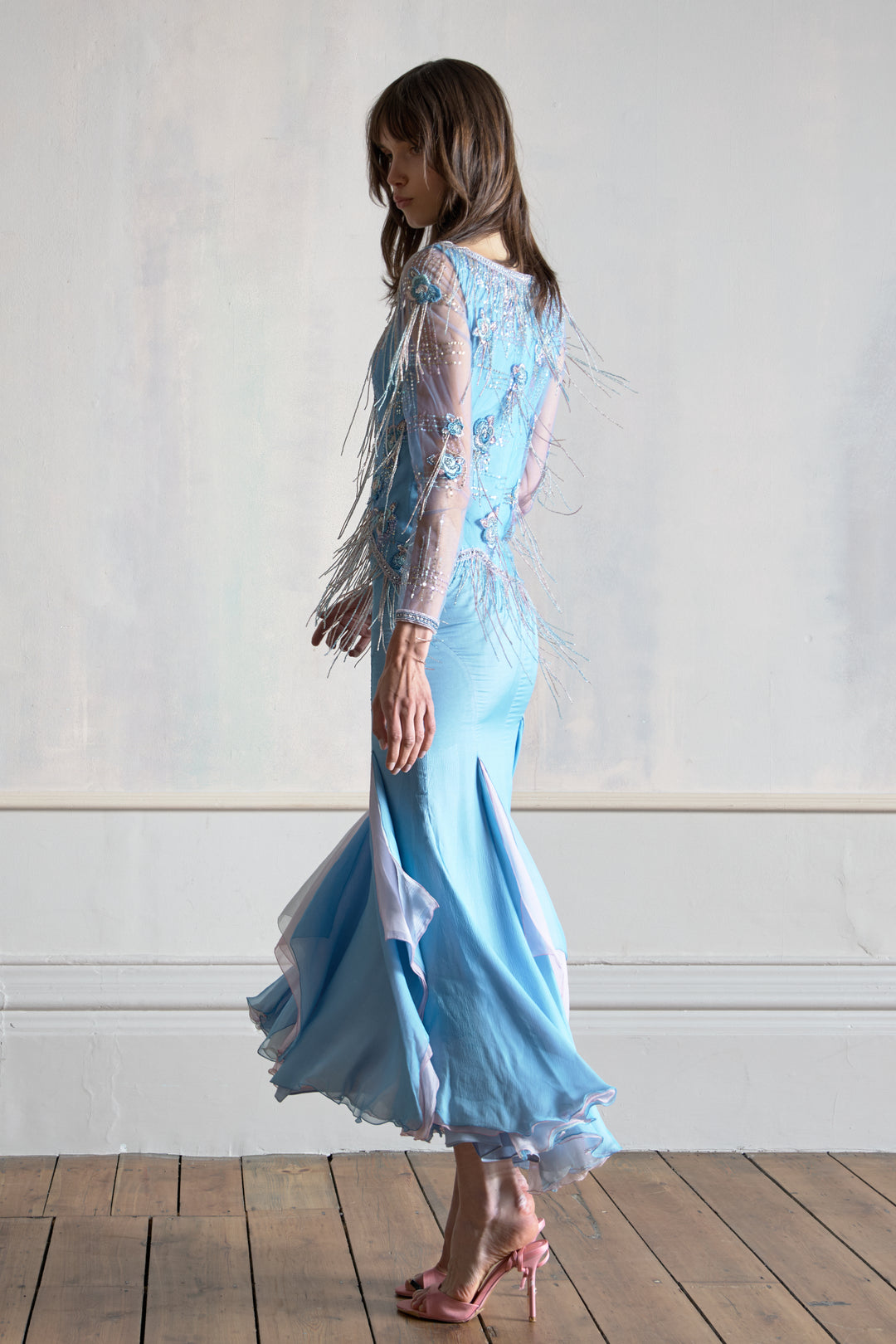 John Galliano Blue Evening Gown (c. 2005)