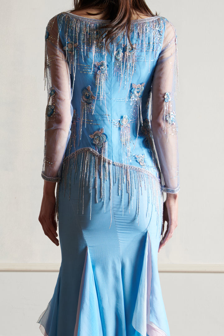 John Galliano Blue Evening Gown (c. 2005)