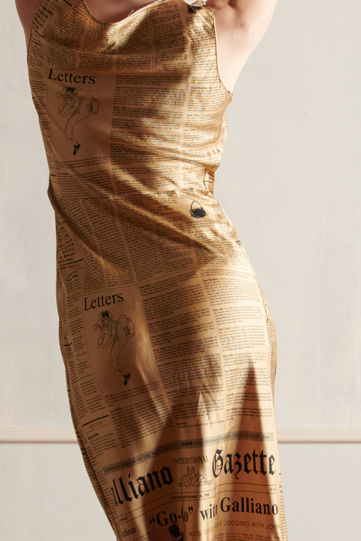 John Galliano 'Galliano Gazette' Newspaper Dress (SS 2005)