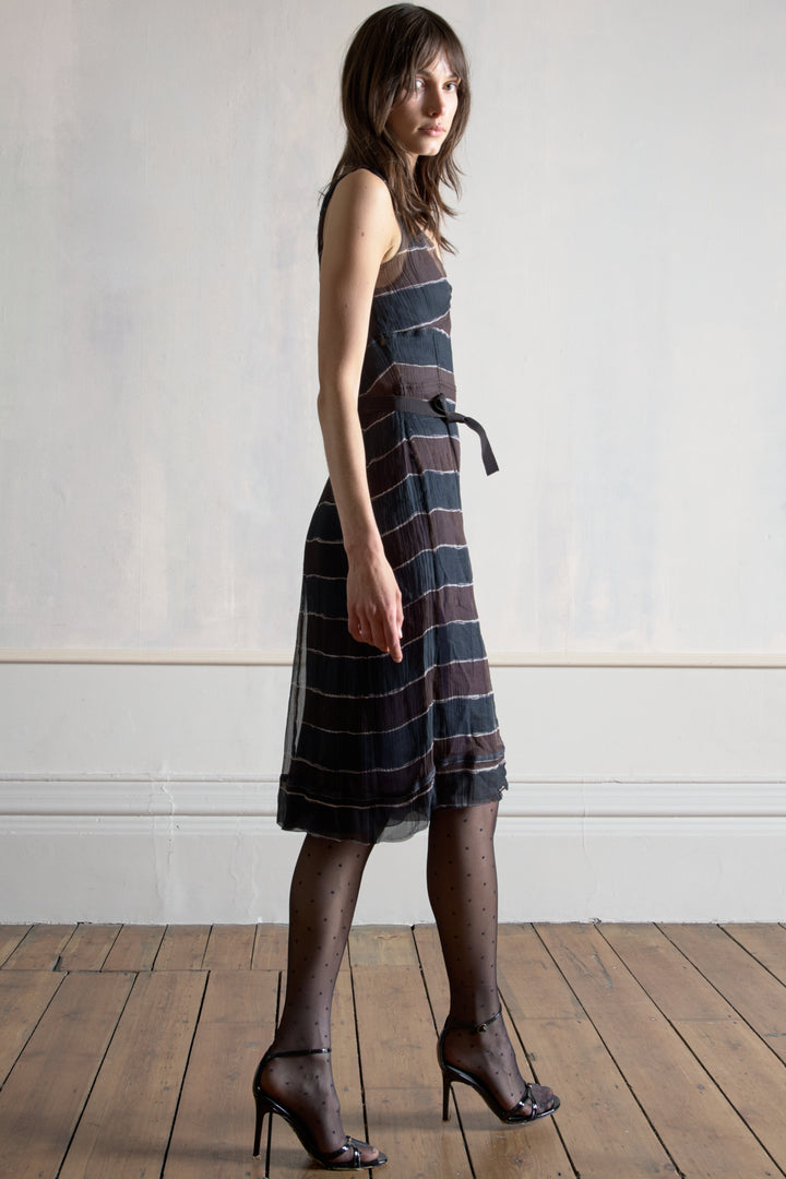 Prada Silk Stripe Dress (AW2000)
