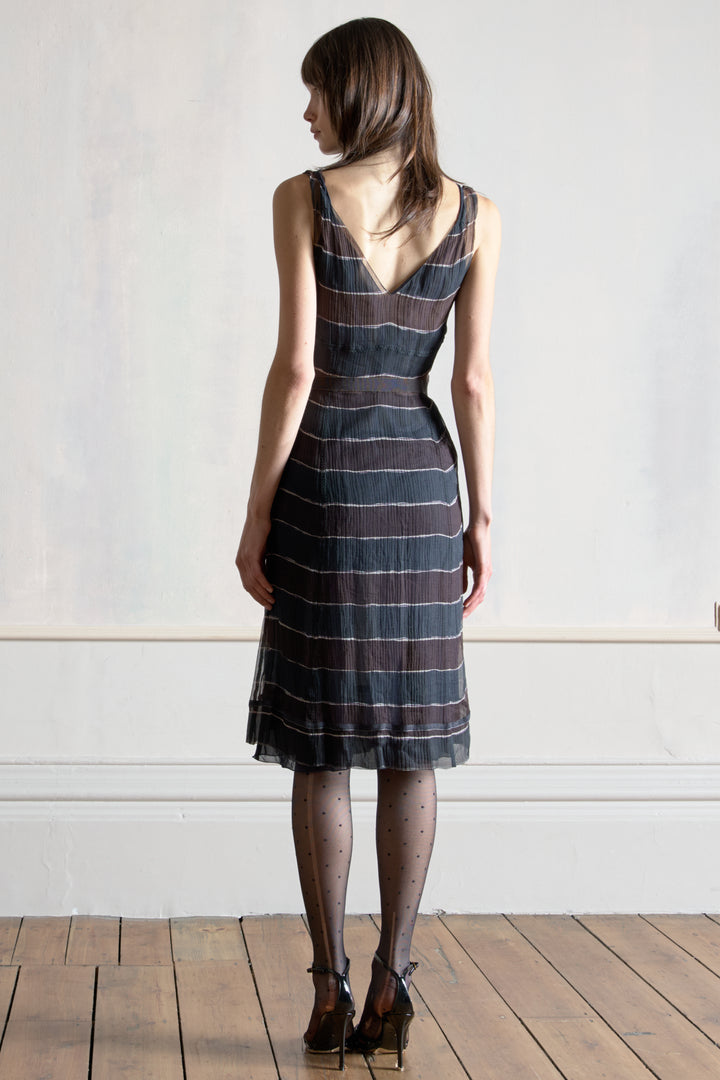 Prada Silk Stripe Dress (AW2000)