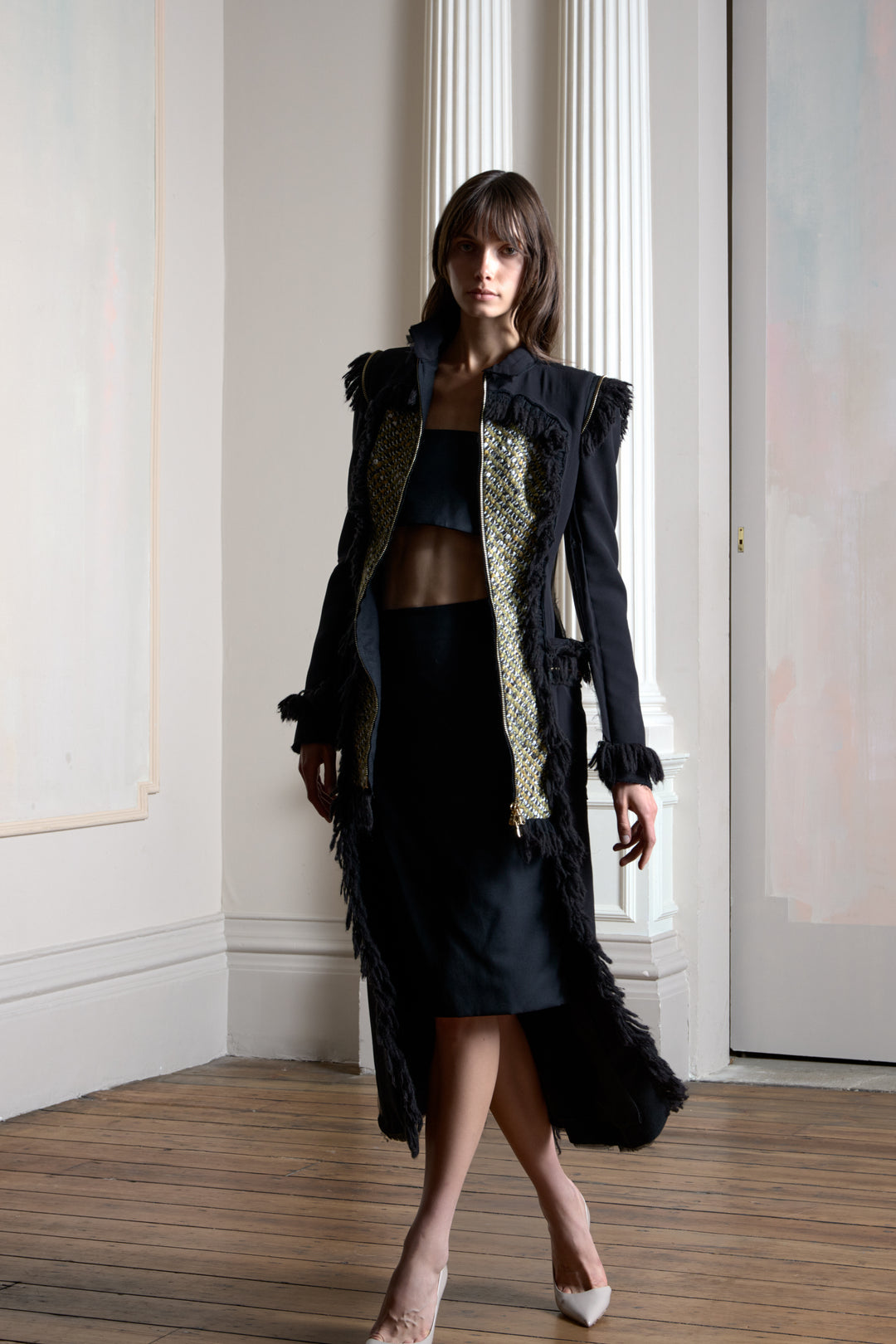 Alexander McQueen Black Wool and Crêpe Georgette Tailcoat by Sarah Burton (AW 2011)