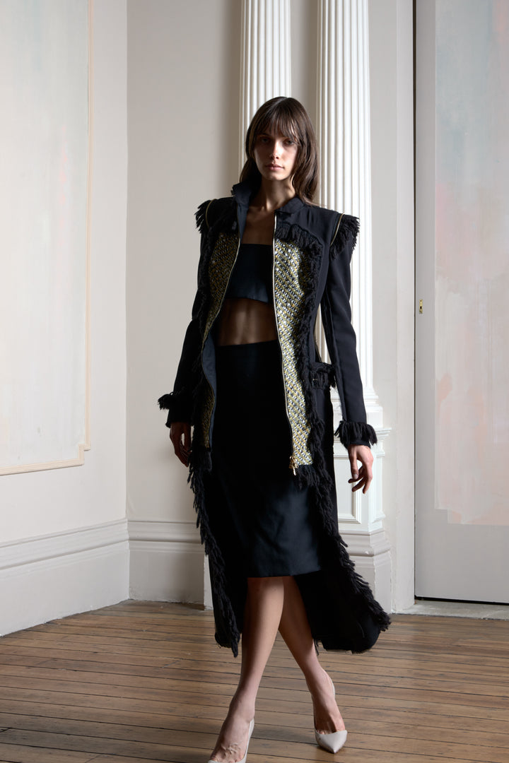 Alexander McQueen Black Wool and Crêpe Georgette Tailcoat by Sarah Burton (AW 2011)