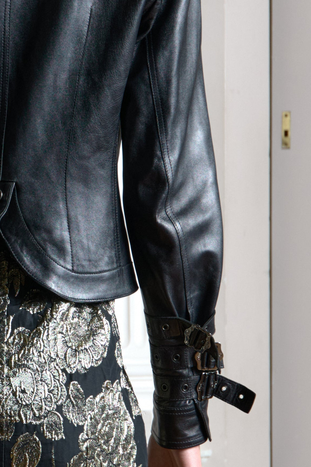 Christian Dior Black Lambskin Bondage Jacket by John Galliano (AW 2003)