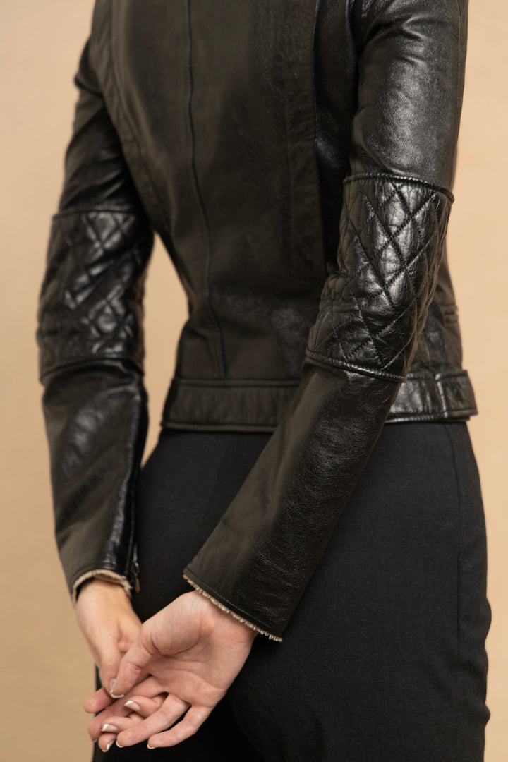 Chanel Black Lambskin Jacket by Karl Lagerfeld (c. 2011)