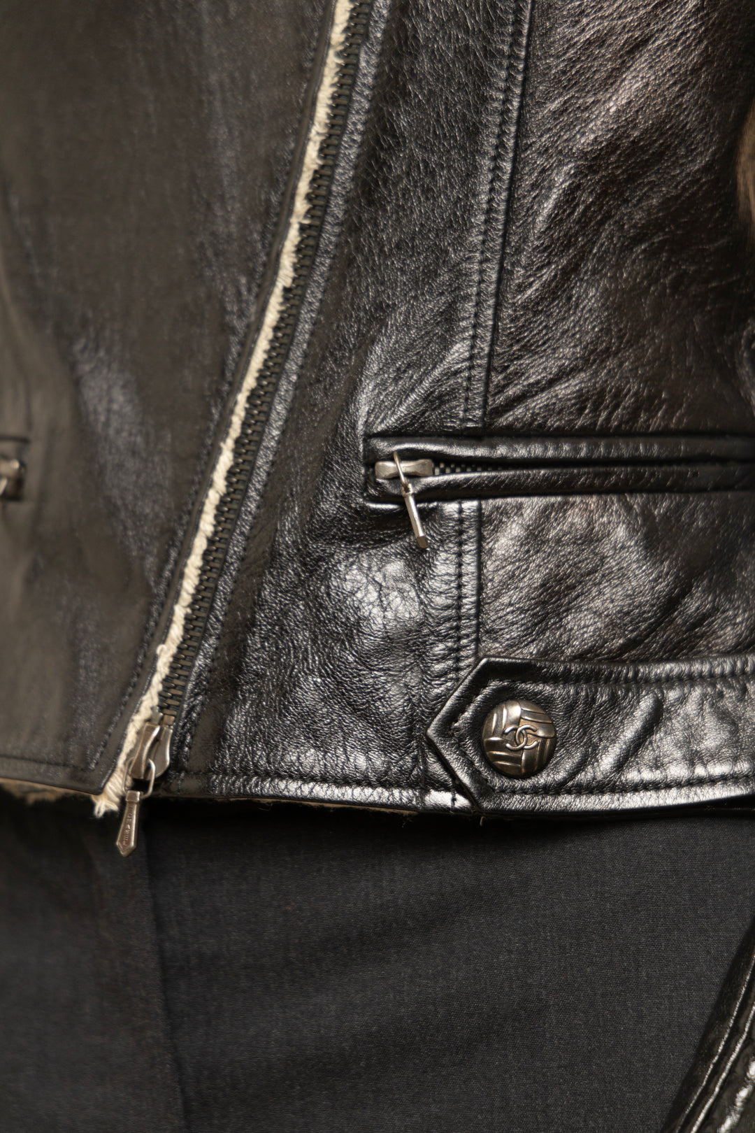 Chanel Black Lambskin Jacket by Karl Lagerfeld (c. 2011)