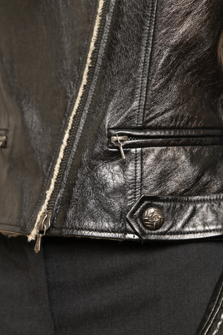Chanel Black Lambskin Jacket by Karl Lagerfeld (c. 2011)