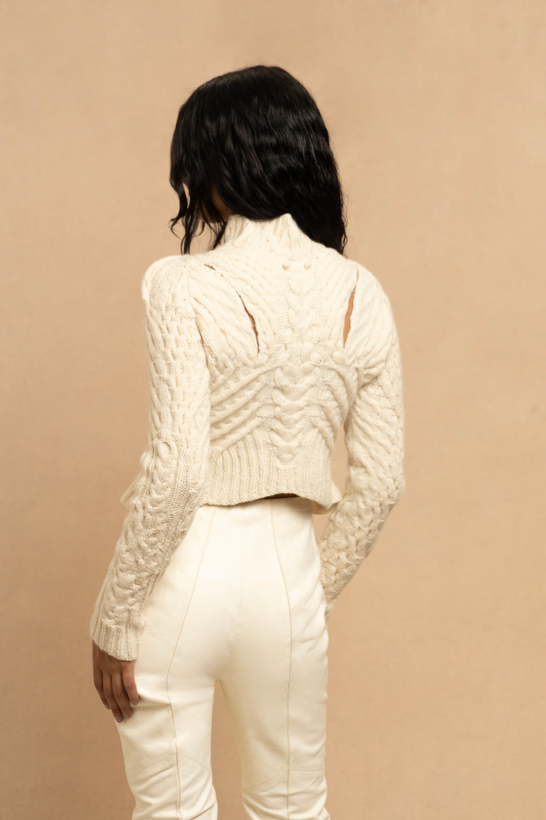 John Galliano Cream Anatomical Knit Jacket (AW 1990)