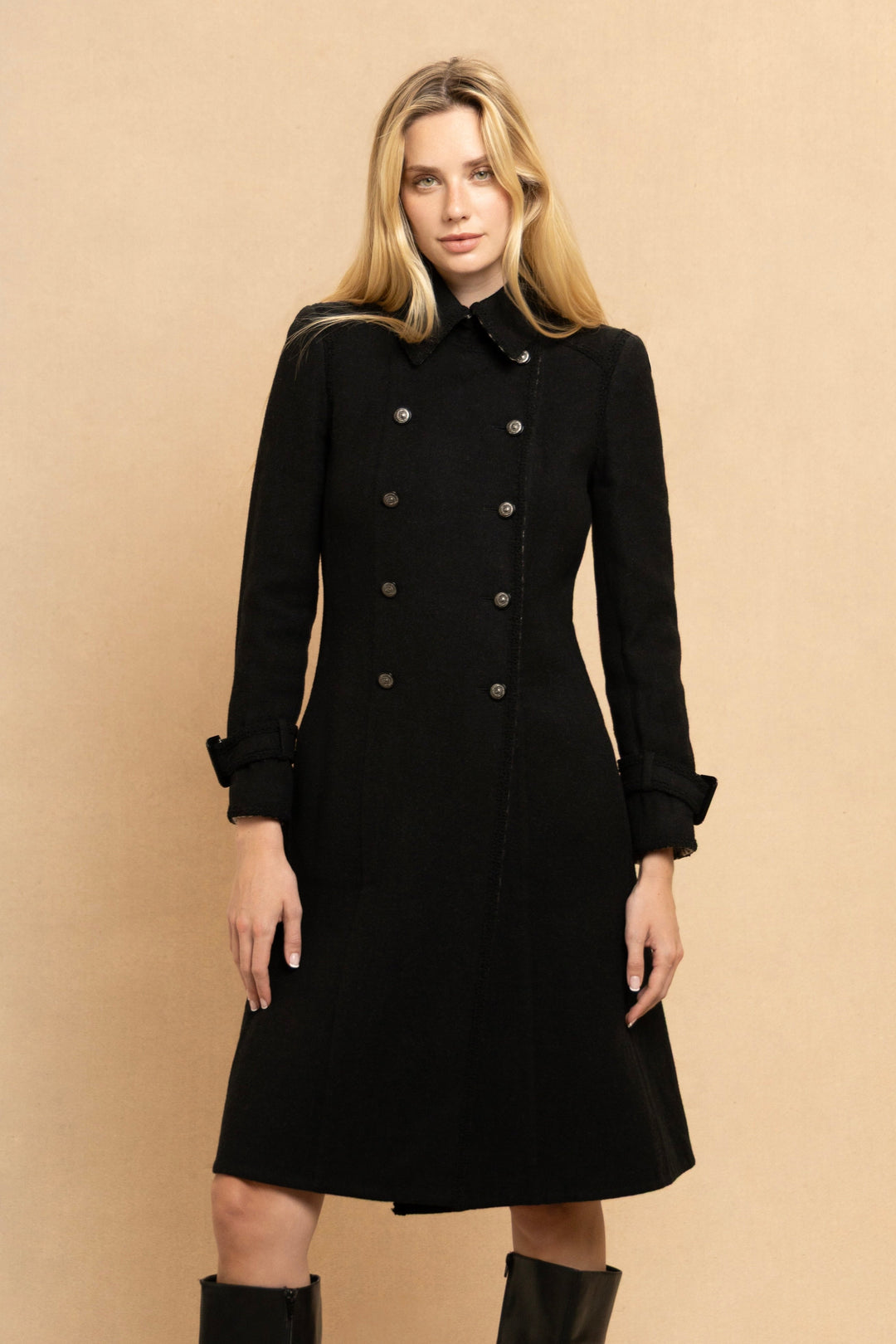 Chanel Black Wool Coat by Karl Lagerfeld (c. 2010s)