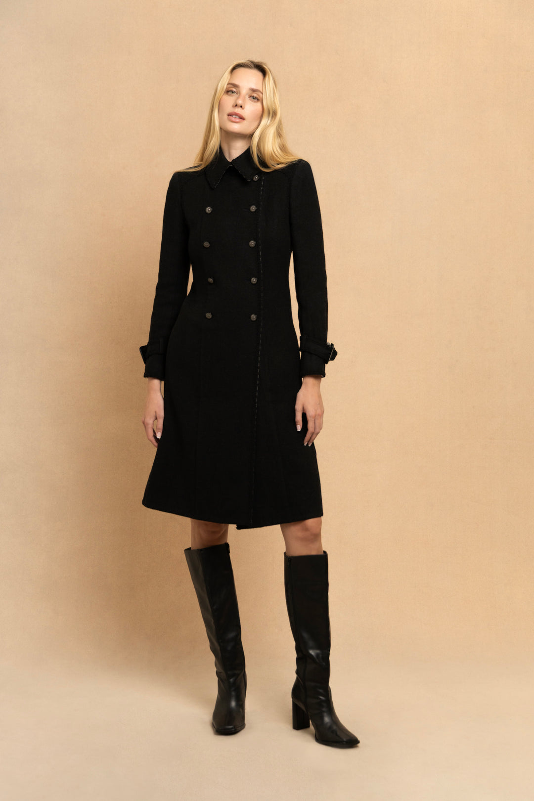 Chanel Black Wool Coat by Karl Lagerfeld (c. 2010s)
