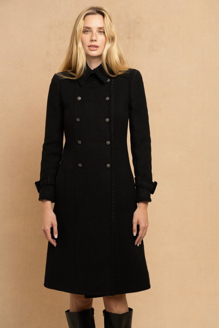 Chanel Black Wool Coat by Karl Lagerfeld (c. 2010s)