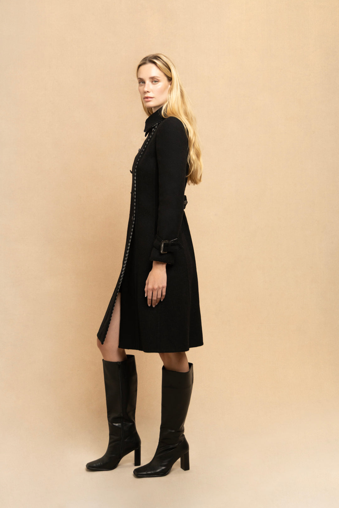 Chanel Black Wool Coat by Karl Lagerfeld (c. 2010s)