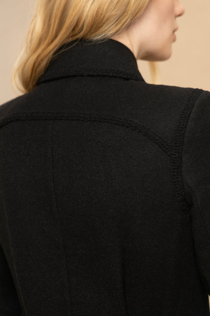 Chanel Black Wool Coat by Karl Lagerfeld (c. 2010s)