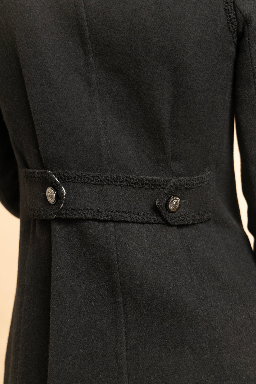 Chanel Black Wool Coat by Karl Lagerfeld (c. 2010s)