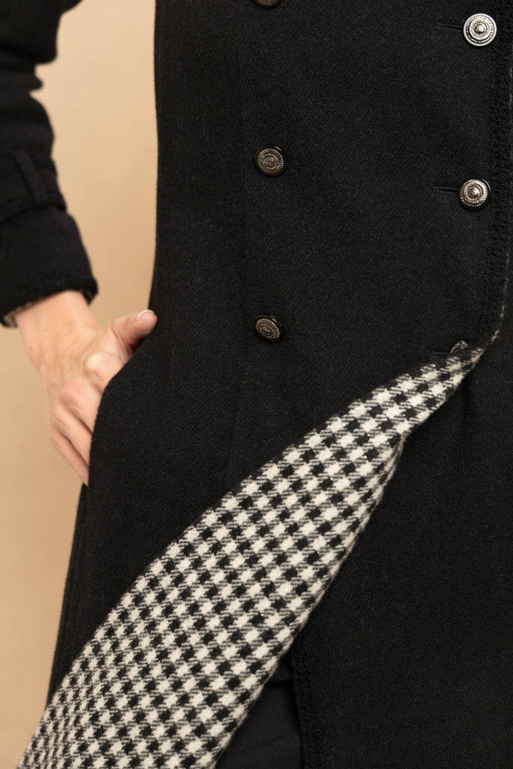 Chanel Black Wool Coat by Karl Lagerfeld (c. 2010s)