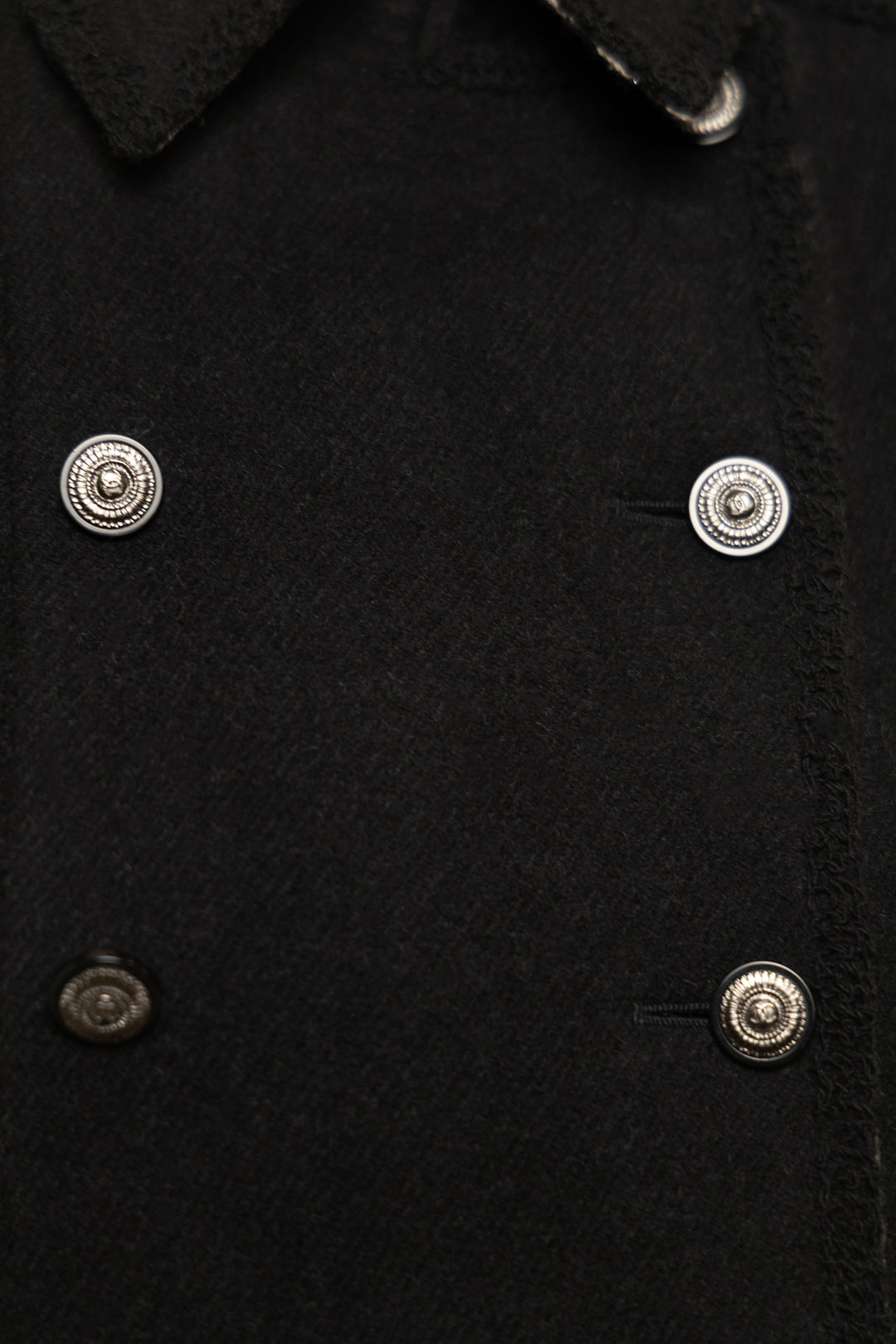 Chanel Black Wool Coat by Karl Lagerfeld (c. 2010s)