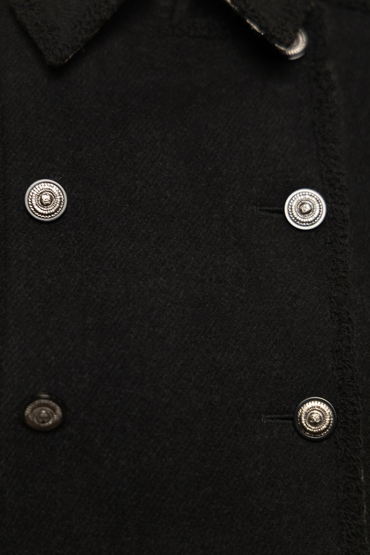Chanel Black Wool Coat by Karl Lagerfeld (c. 2010s)