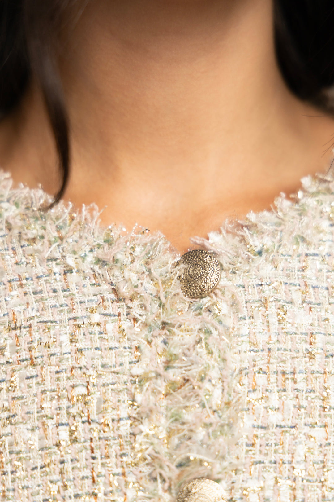 Chanel Metallic Pastel Fantasy Tweed Skirt Suit by Karl Lagerfeld (SS 2005)
