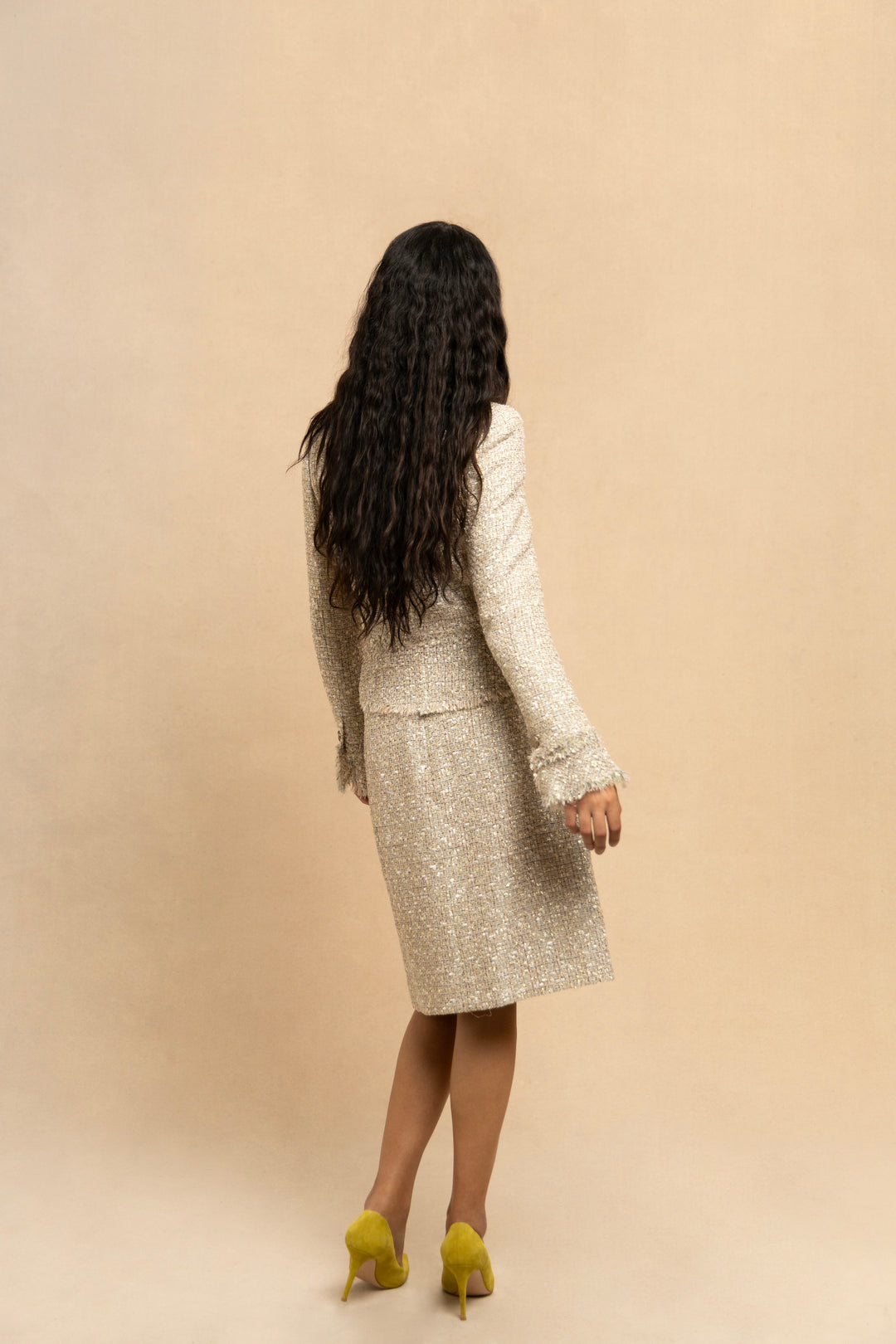 Chanel Metallic Pastel Fantasy Tweed Skirt Suit by Karl Lagerfeld (SS 2005)