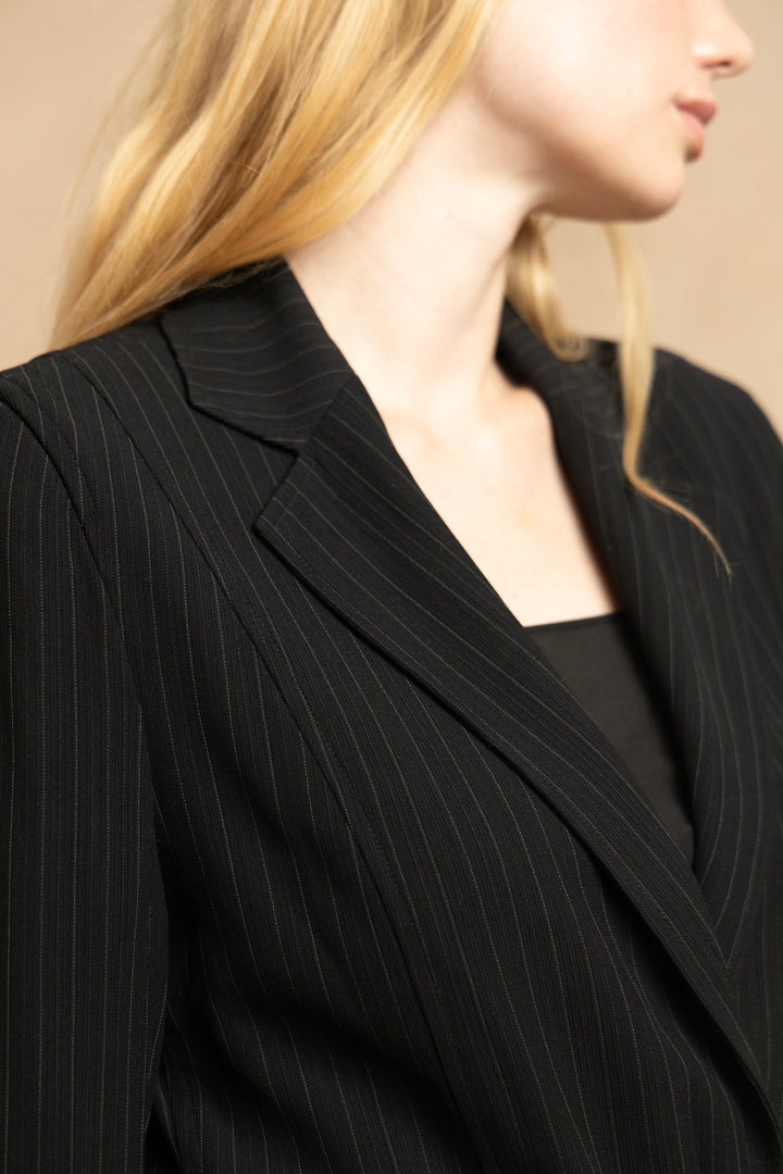 Hermès Pinstriped Wrap Jacket (c. 1990s)