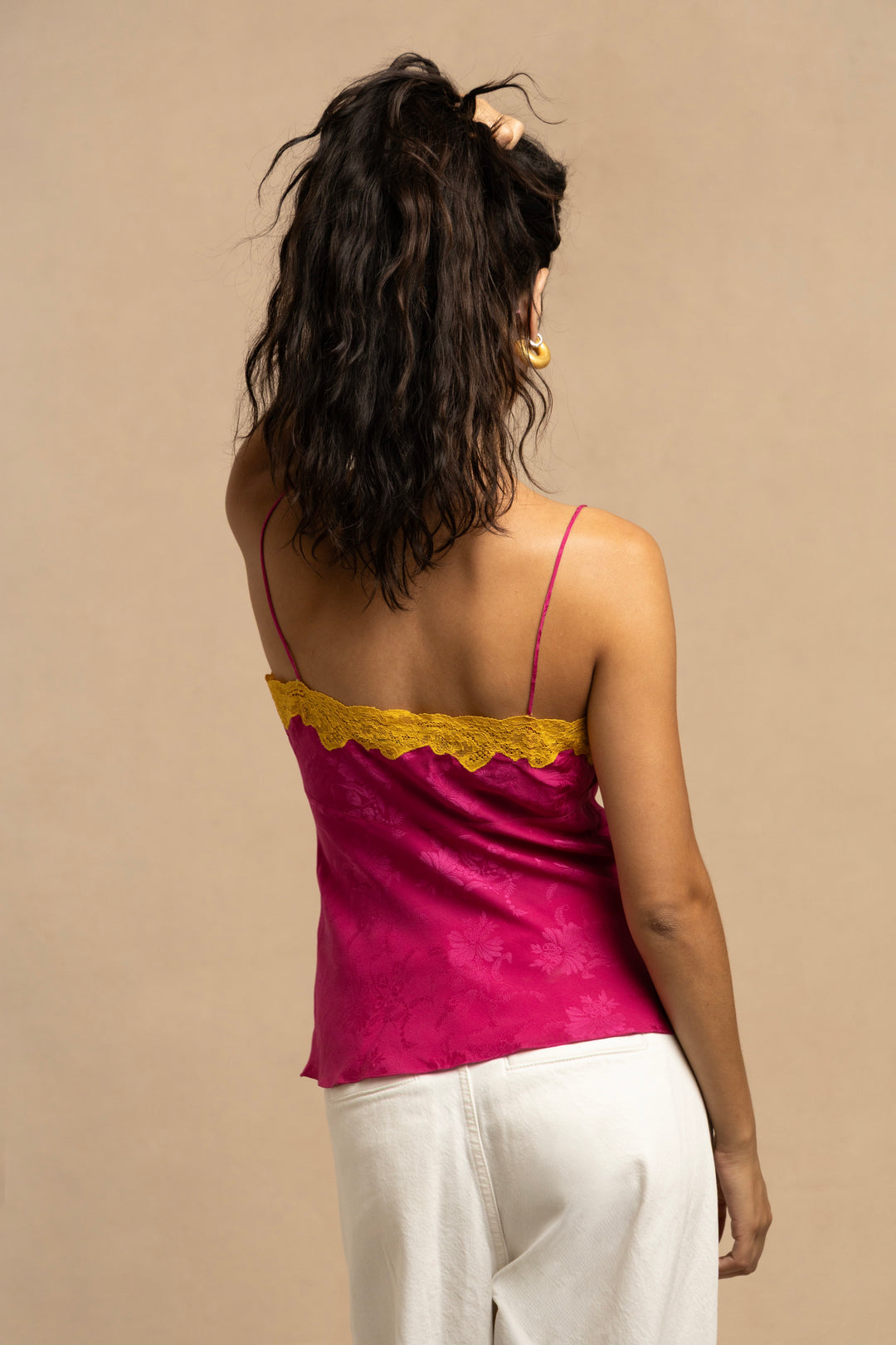 Christian Dior Fuchsia Jacquard Lace Camisole by John Galliano (AW 1998)