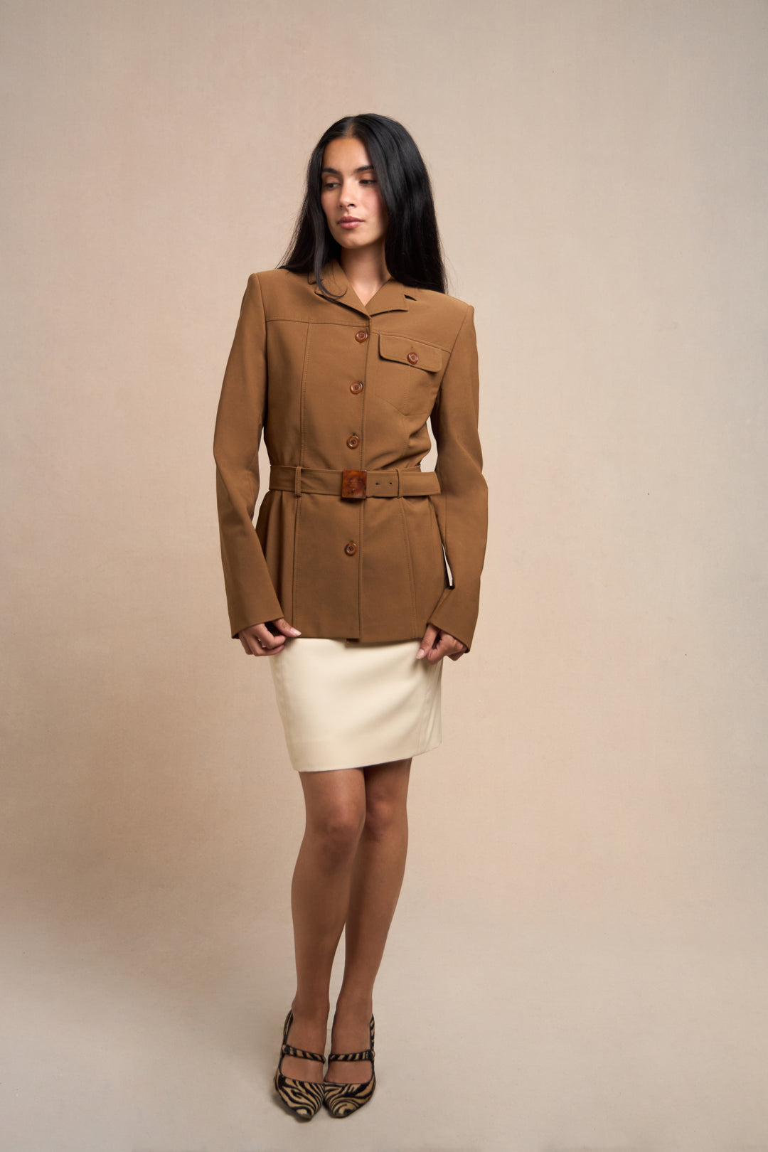 Prada Brown Nylon Safari Jacket (1990s)
