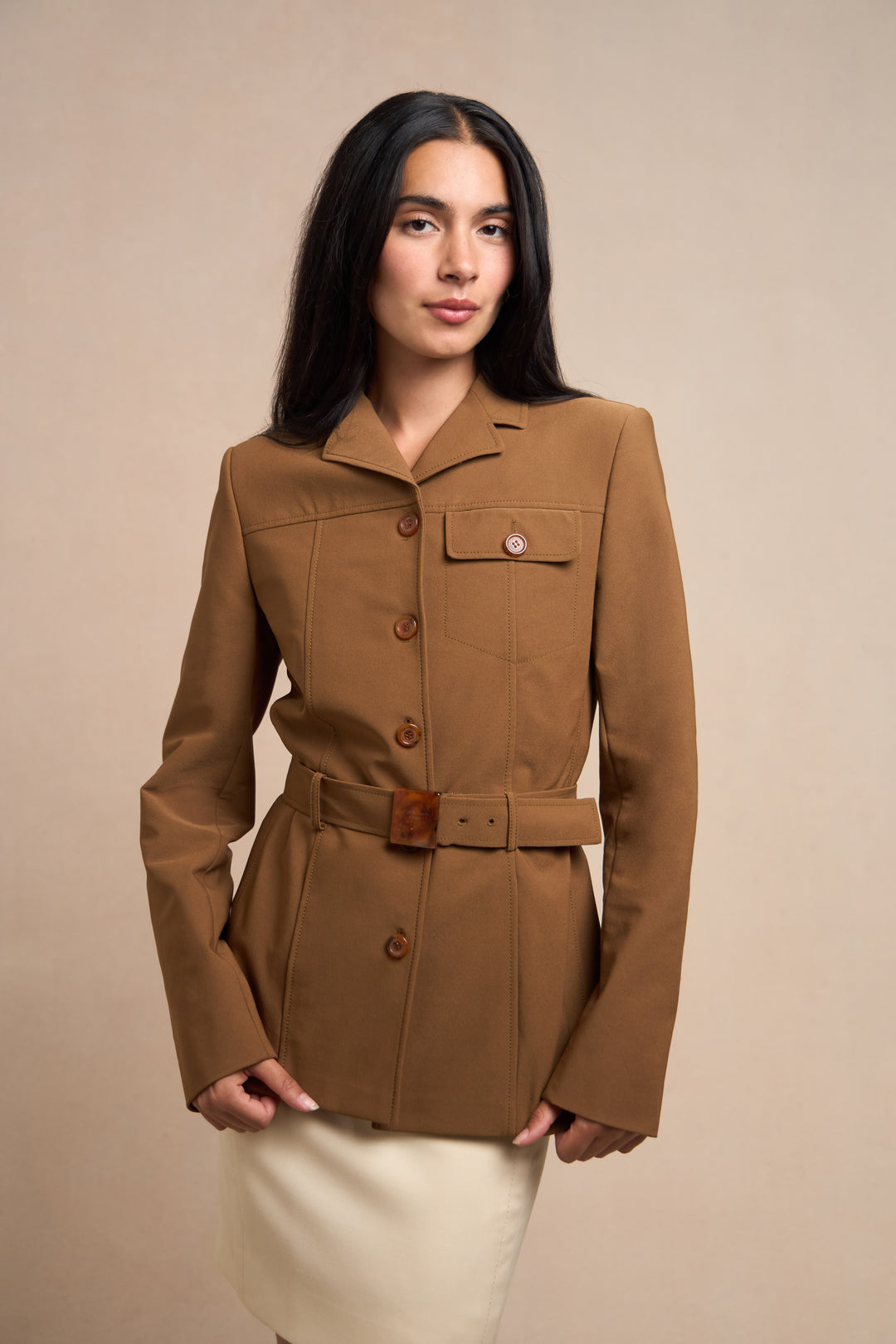 Prada Brown Nylon Safari Jacket (1990s)