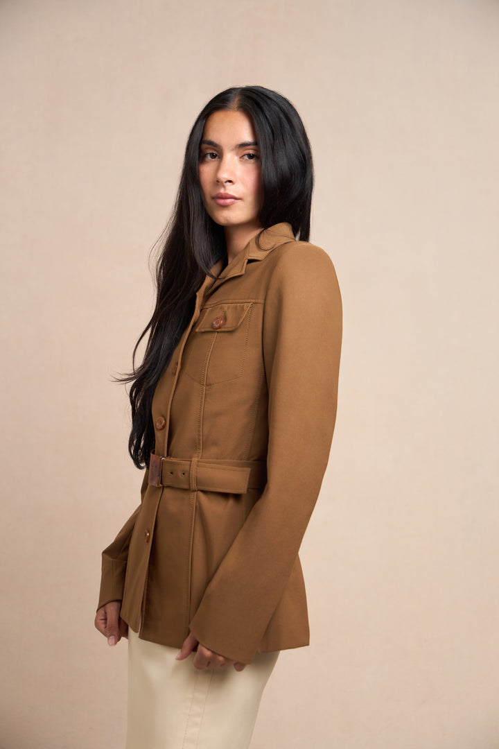 Prada Brown Nylon Safari Jacket (1990s)