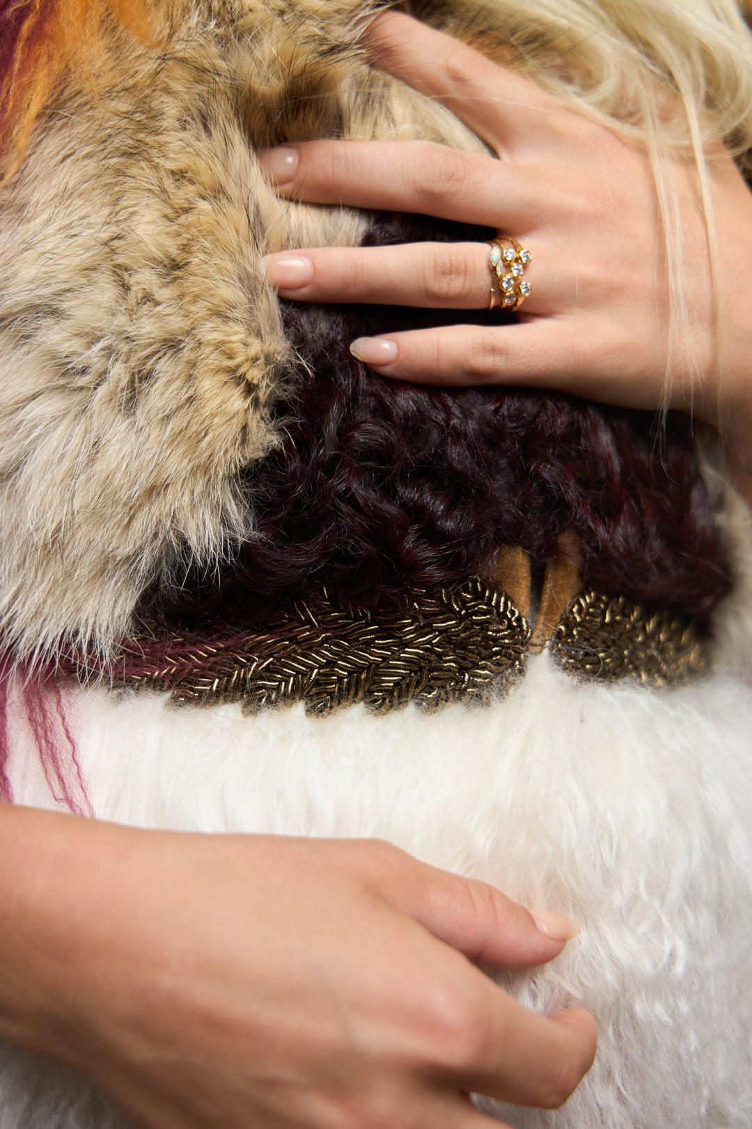 Gucci Calf Leather Striped Fur Jacket by Frida Giannini (SS 2015)