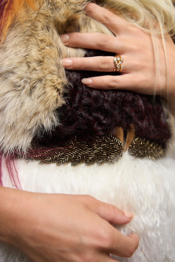 Gucci Calf Leather Striped Fur Jacket by Frida Giannini (SS 2015)