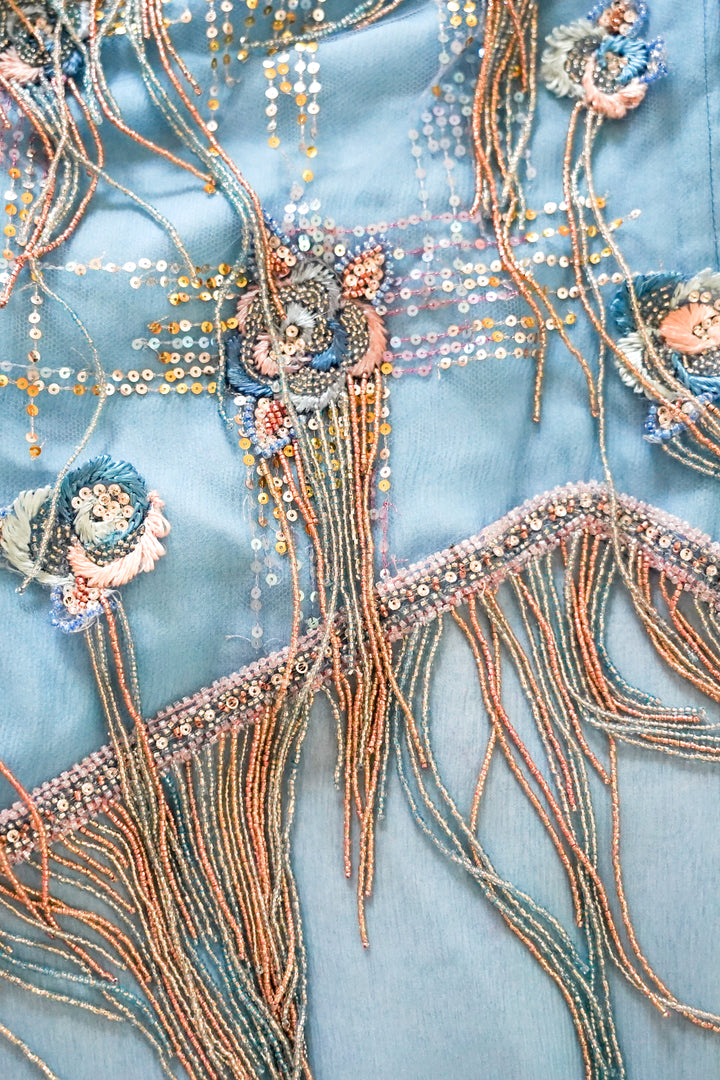 John Galliano Blue Evening Gown (c. 2005)