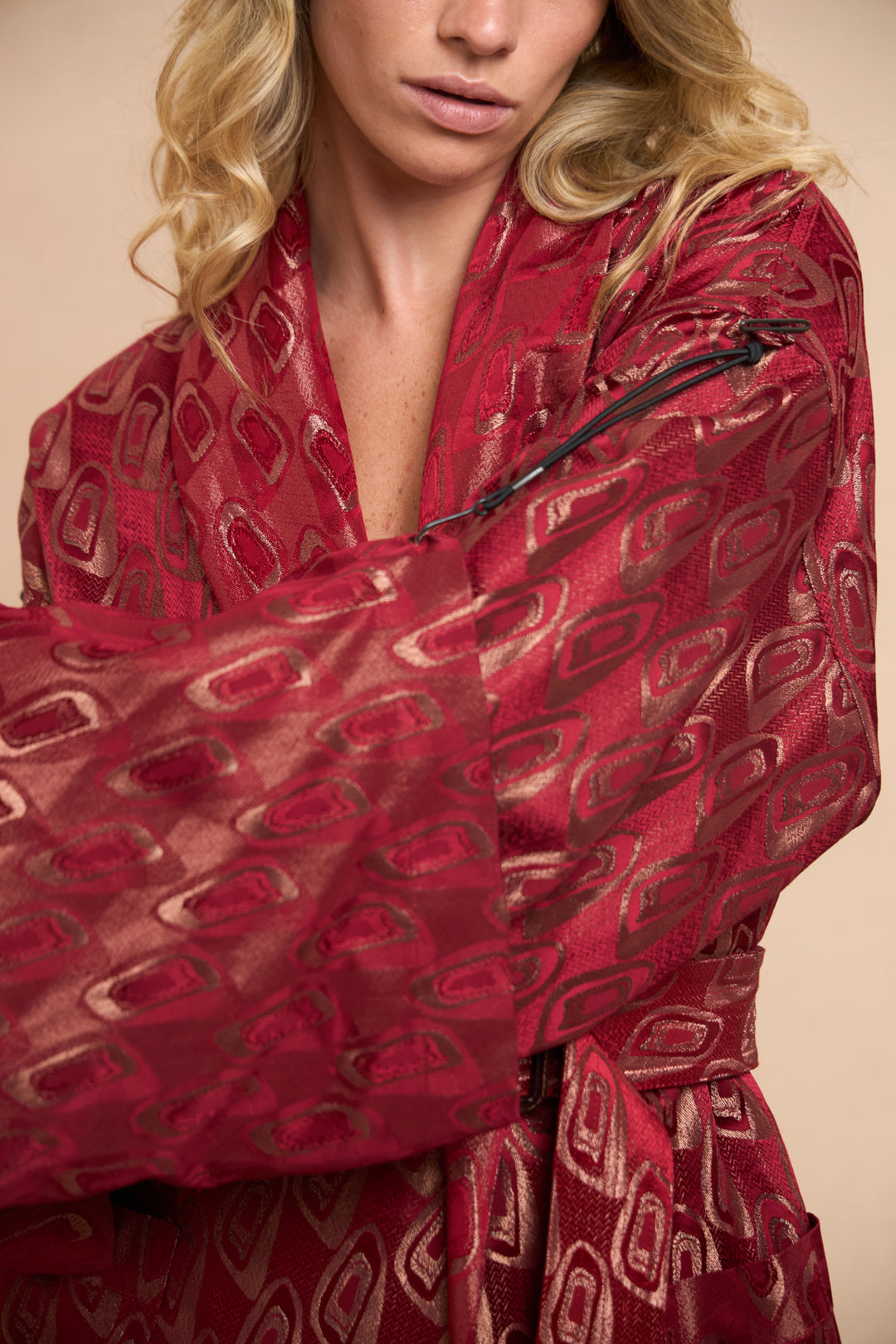 Jean Paul Gaultier Satin Jacquard Kimono Coat (AW 2002)