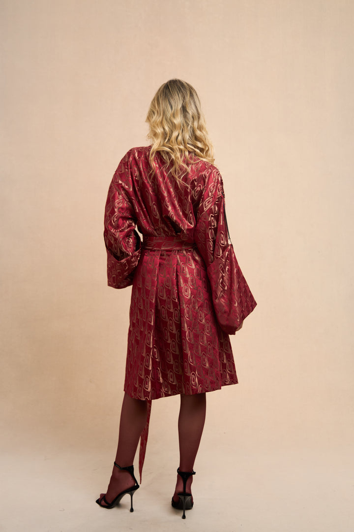 Jean Paul Gaultier Satin Jacquard Kimono Coat (AW 2002)