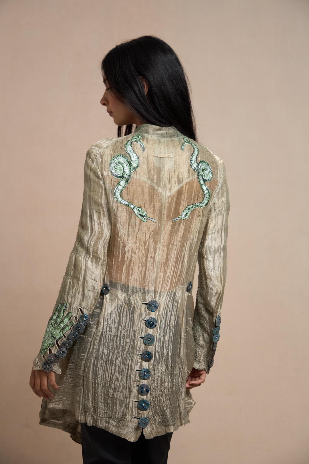 Jean Paul Gaultier 'Les Tatouages' Esoteric Motif Gazar Frock Coat (SS 1994)