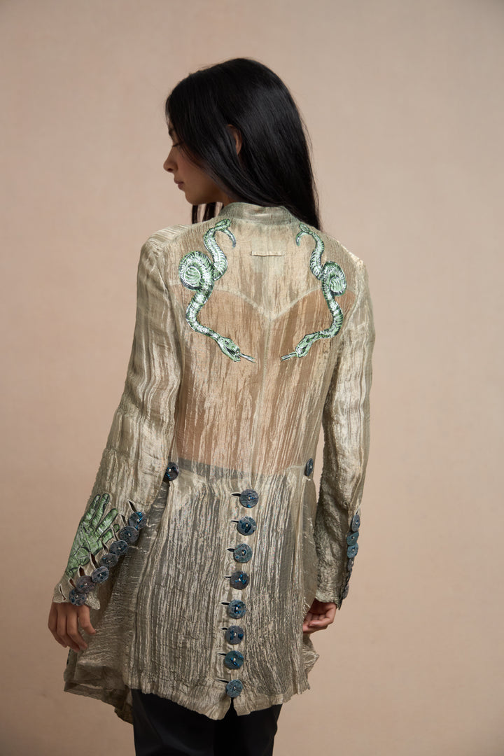 Jean Paul Gaultier 'Les Tatouages' Esoteric Motif Gazar Frock Coat (SS 1994)
