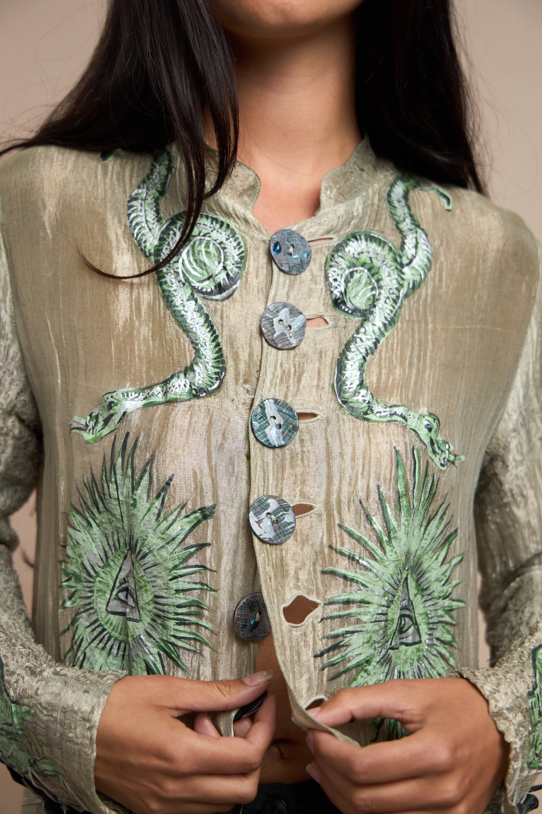 Jean Paul Gaultier 'Les Tatouages' Esoteric Motif Gazar Frock Coat (SS 1994)
