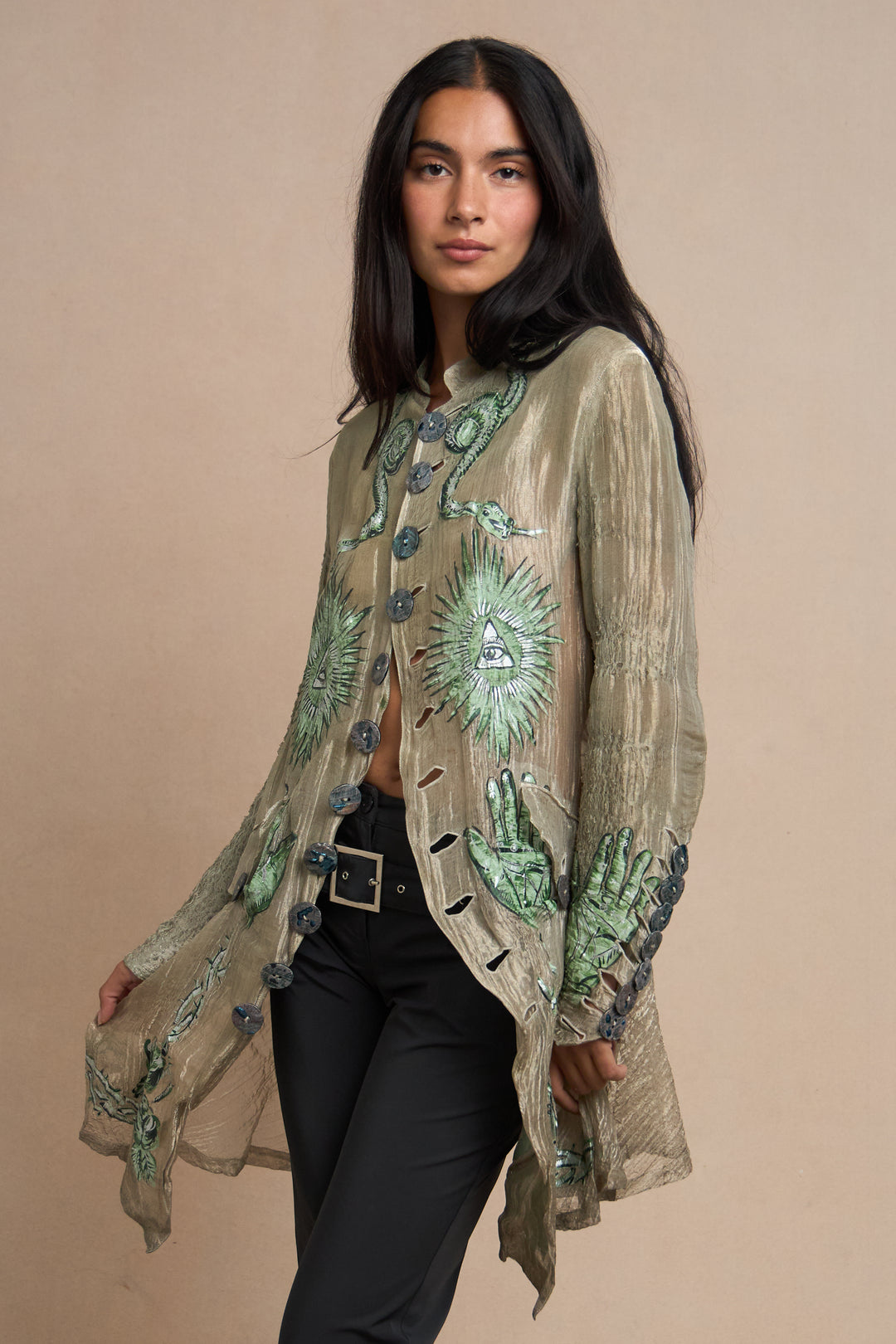 Jean Paul Gaultier 'Les Tatouages' Esoteric Motif Gazar Frock Coat (SS 1994)