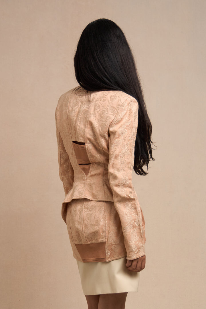 Jean Paul Gaultier Blush Embroidered Corset Jacket (SS 2004)