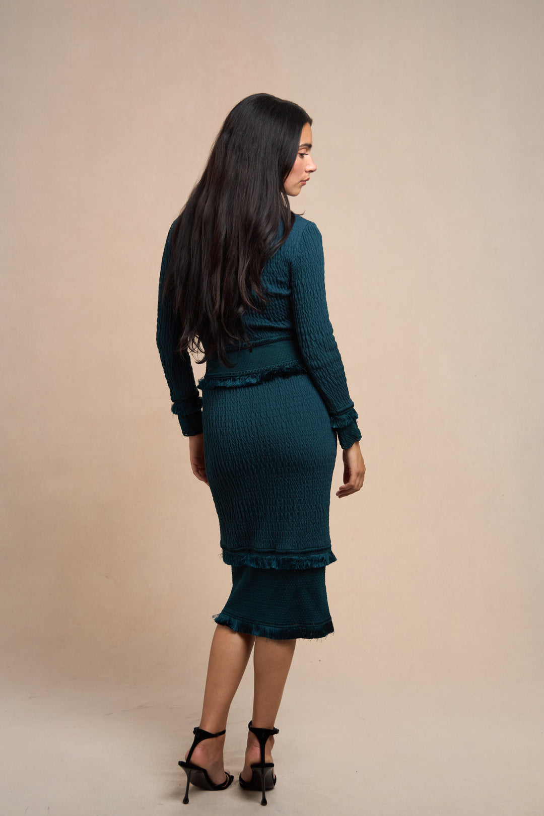 John Galliano Teal Knit Dress, Unlabelled (c. 1990s)