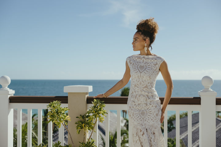 Alexander McQueen Cream Crochet Lace Dress by Sarah Burton (Resort 2012)