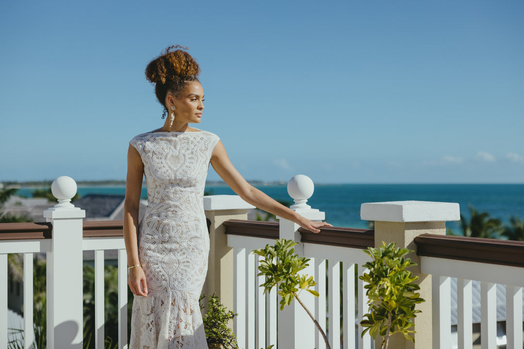 Alexander McQueen Cream Crochet Lace Dress by Sarah Burton (Resort 2012)