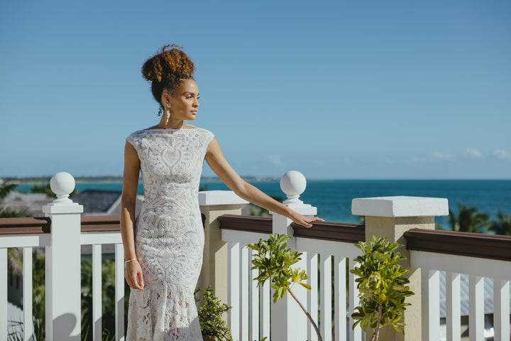 Alexander McQueen Cream Crochet Lace Dress by Sarah Burton (Resort 2012)