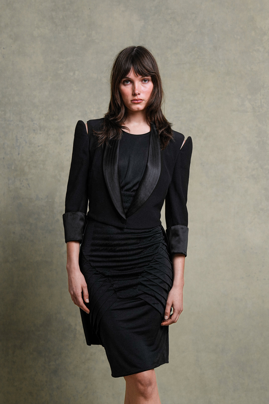 Alexander McQueen Black Cutout Shoulder Tailcoat by Sarah Burton (SS 2011)
