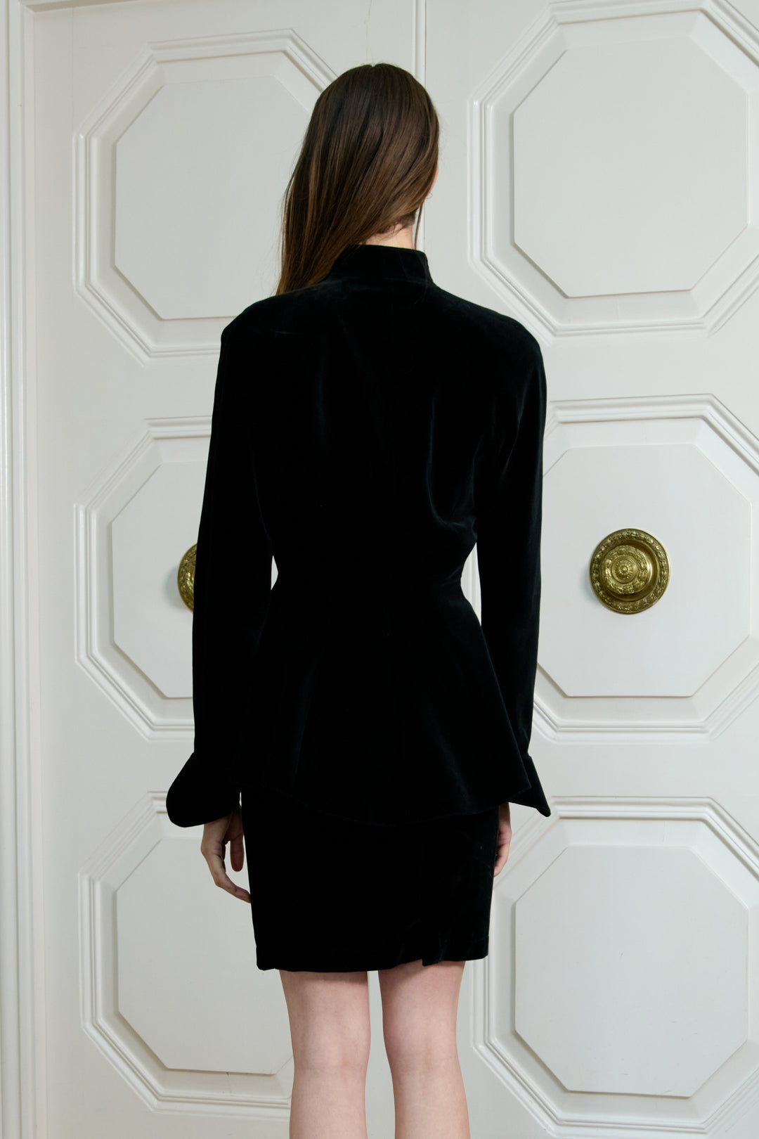 Thierry Mugler Black Velvet Suit (c. 1990s)