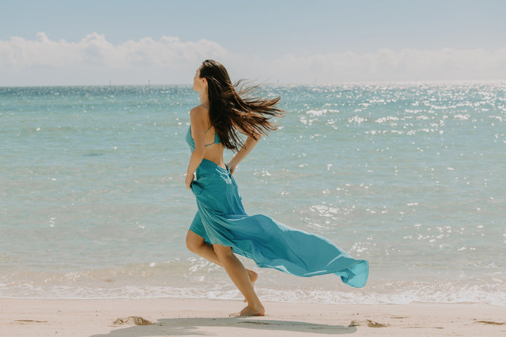 Narciso Rodriguez Blue Silk Gown (SS 2005)