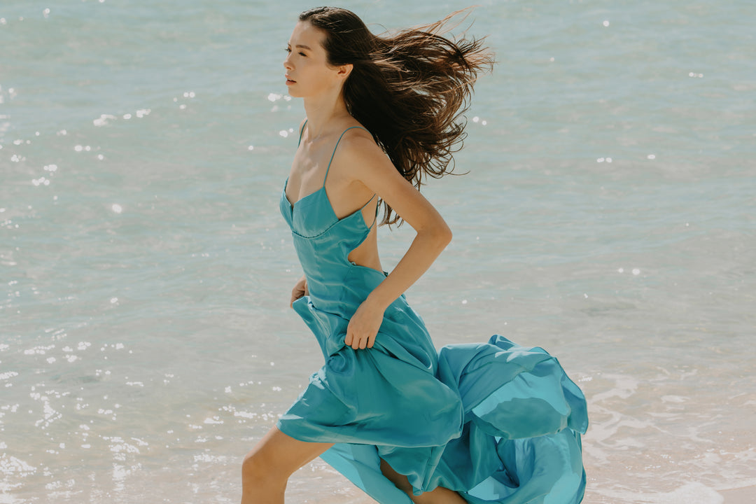 Narciso Rodriguez Blue Silk Gown (SS 2005)