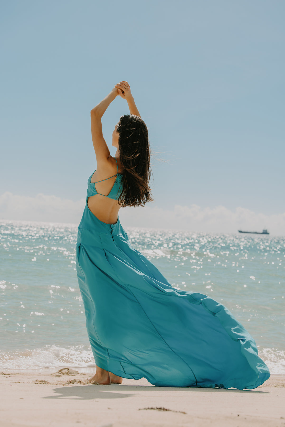 Narciso Rodriguez Blue Silk Gown (SS 2005)